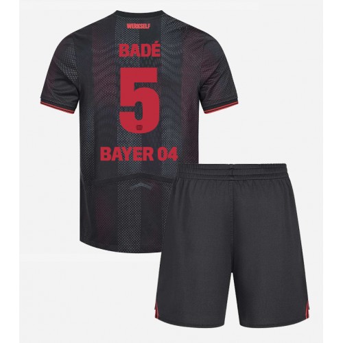 Bayer Leverkusen Loic Bade #5 Domaci Dres za djecu 2025-26 Kratak Rukav (+ Kratke hlače)